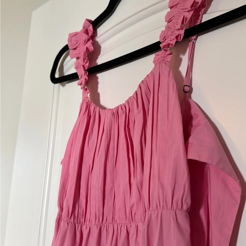 Abercrombie & Fitch Bow Back Poplin Maxi Dress